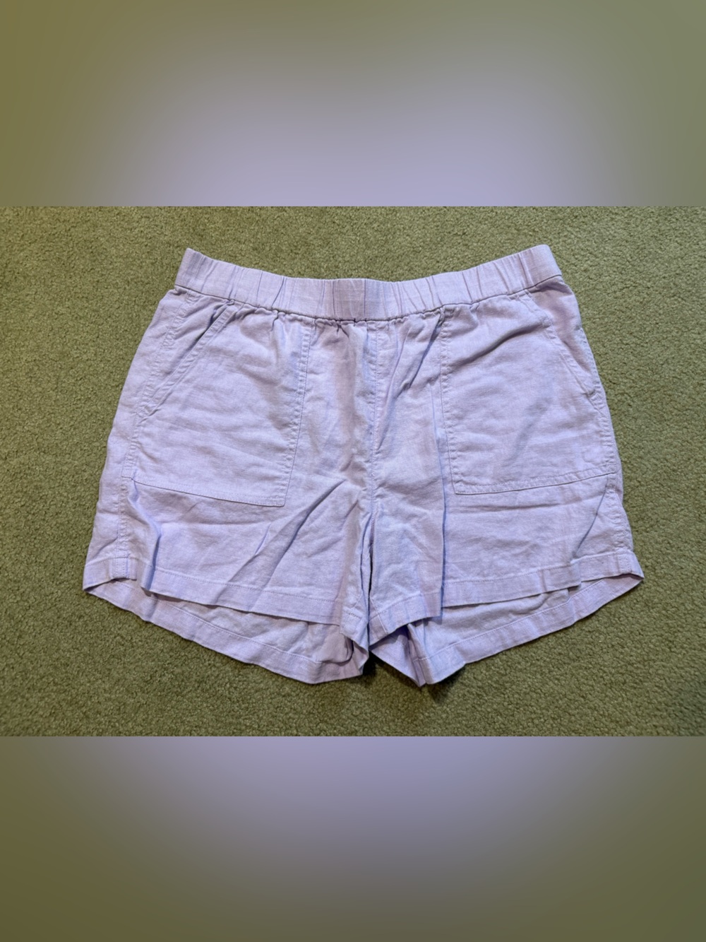 J. Crew Lavender High-Waist Elastic Waistband Shorts